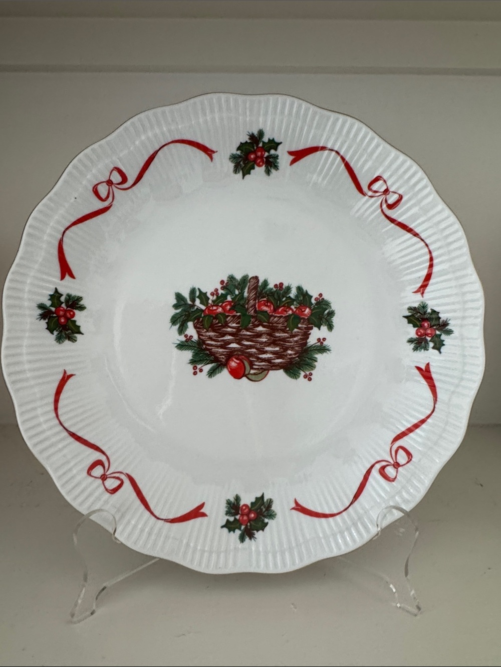 Ten Available-Listed Separately In My Closet-Basket of Cheer Christmas Plate